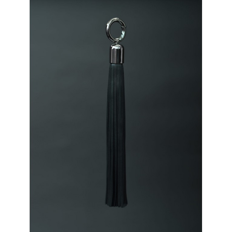 Brush keychain, black nickel